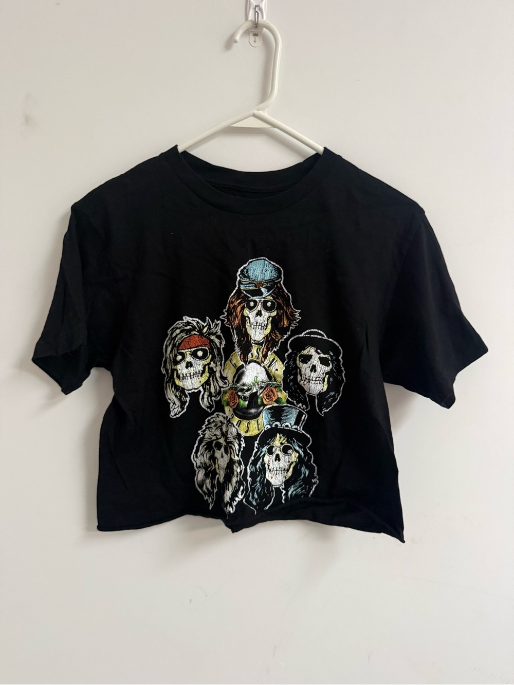 Bravado Black Kids Tee with Colorful Skull Band Graphic